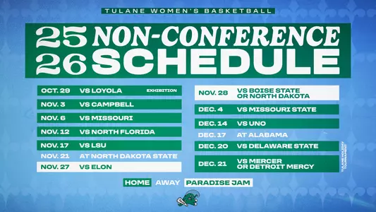 2025-26 WBB Non-Conference Schedule