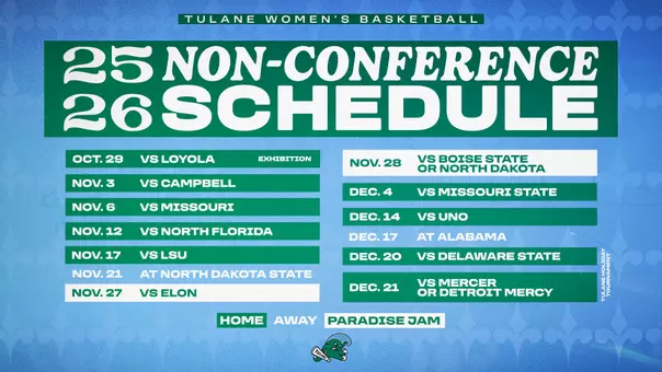 2025-26 WBB Non-Conference Schedule