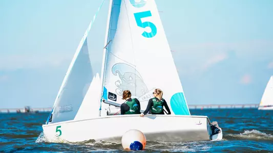 Tulane sailing competing in the Baldwin Wood regatta.