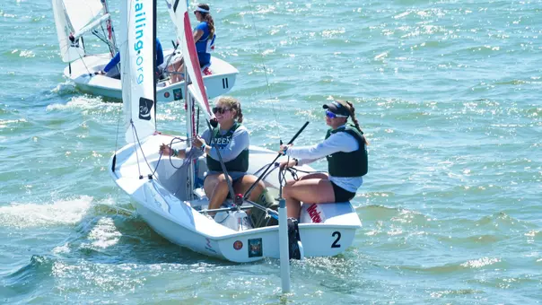 Ava Anderson and Cate Anderson race for Tulane at the ICSA Women's Fleet Race National Championship.