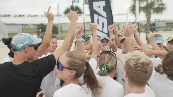 Beach VB CUSA Champs Huddle 2026
