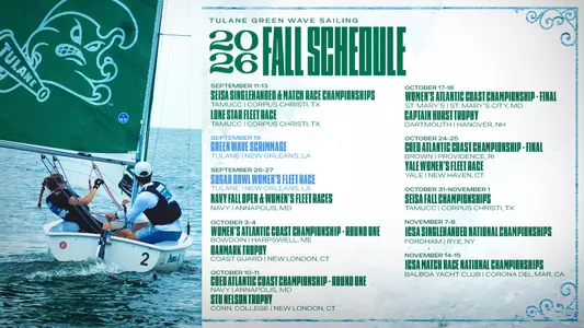 Sailing Fall 2026 Schedule