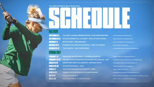 2026-27 Golf Schedule