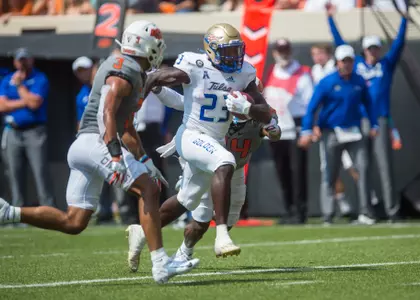 Tulsa Golden Hurricane running back Anthony Watkins (23) OSU vs TU - BRETT ROJO/For the University of Tulsa