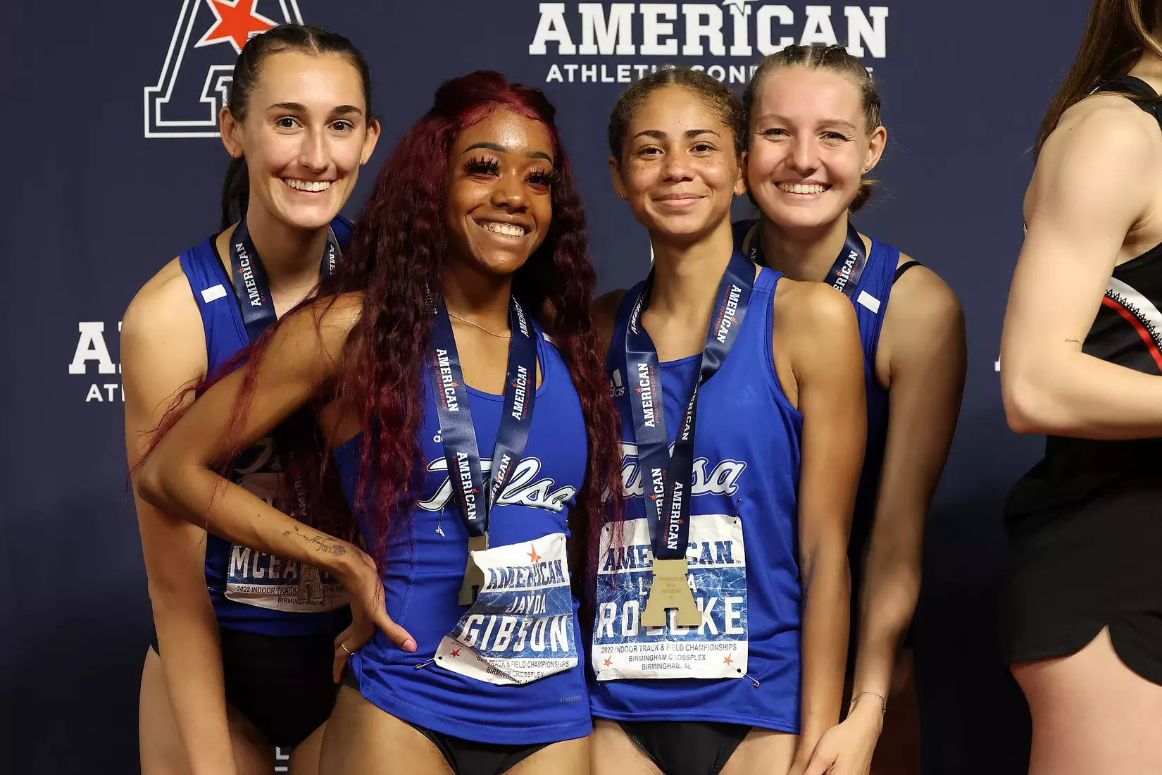 McEachern, Gibson, Pesendorfer, Roebke2022 American Athletic Conference Indoor Track and Field Championships - 2/24/22 - Birmingham Crossplex, Birmingham, Alabama