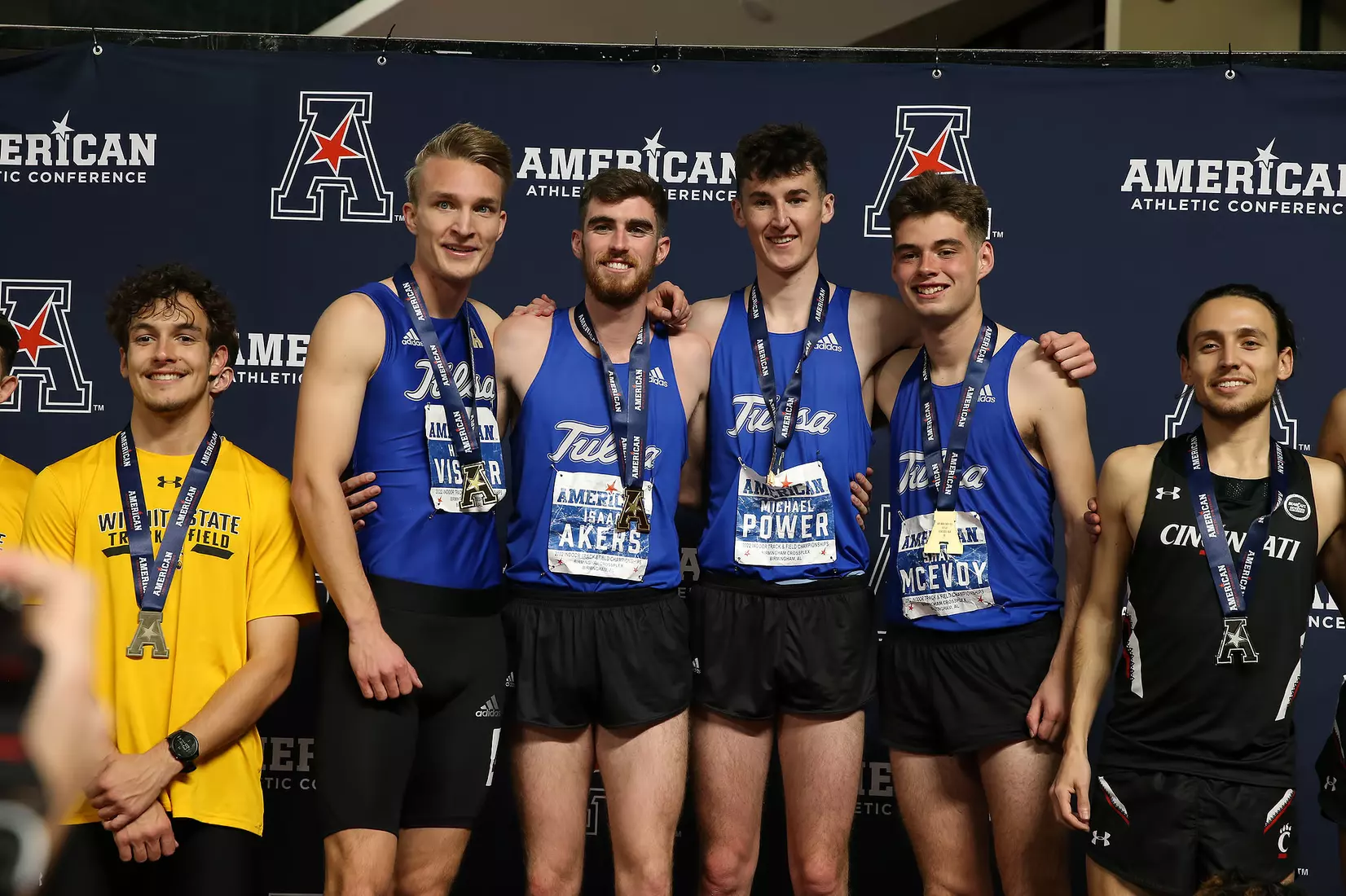Visser, McEvoy, Power, Akers 2022 American Athletic Conference Indoor Track and Field Championships - 2/24/22 - Birmingham Crossplex, Birmingham, Alabama