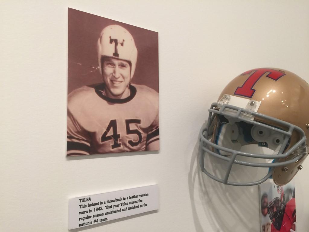 Tulsa Football Helmet is Part of College Football Hall of Fame and Chick-fil-A Fan Experience Exhibit - Tulsa Tulsa Football Helmet is Part of College Football Hall of Fame and Chick-fil-A Fan Experience Exhibit - Tulsa