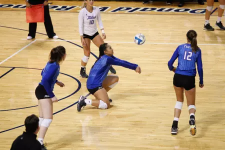 volleyball player hitting a volleyball