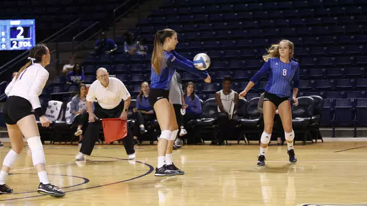 volleyball player hitting the ball
