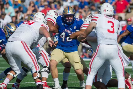 Tulsa's linebacker Petera Wilson Jr. (44) Houston vs TU -  BRETT ROJO/For the University of Tulsa