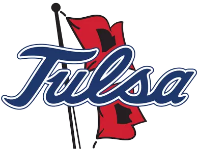 Tulsa Script logo with Flags