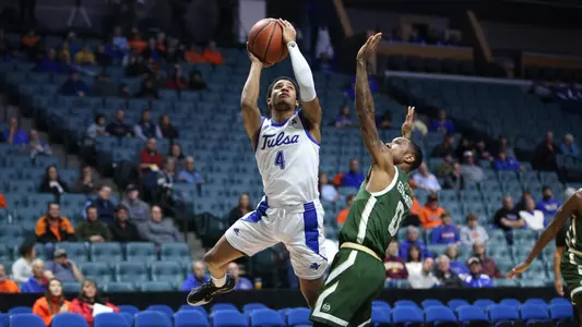 Isaiah Hill shoots layup
