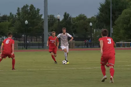 Ryan Alpers kicking a soccer ball