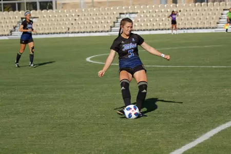 Emily Brandenburg playing soccer