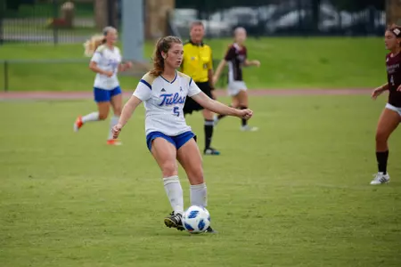Emily Brandenburg playing soccer