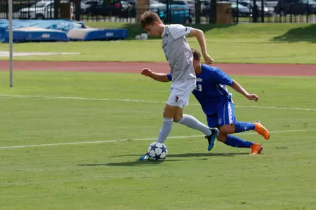 Chase Bromstedt kicking a soccer ball
