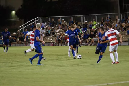 Chase Bromstedt kicking a soccer ball
