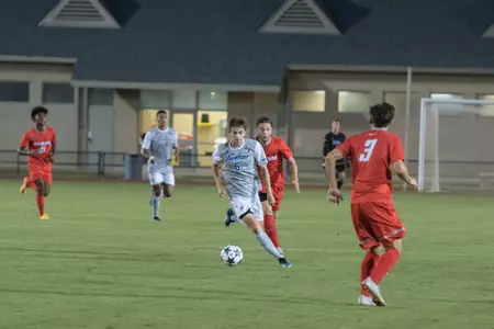 Chase Bromstedt kicking a soccer ball