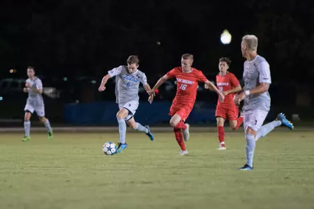 Chase Bromstedt kicking a soccer ball