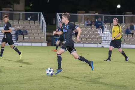 Chase Bromstedt kicking a soccer ball