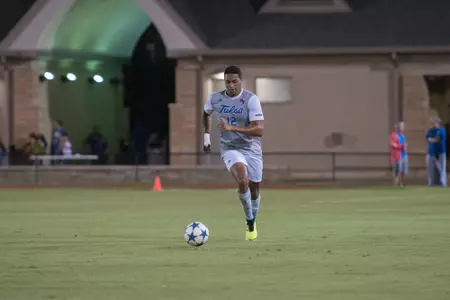 Koray Easterling kicking a soccer ball
