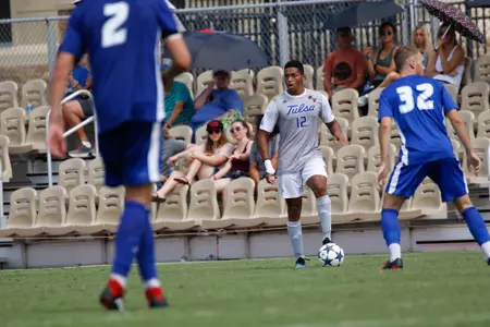 Koray Easterling kicking a soccer ball