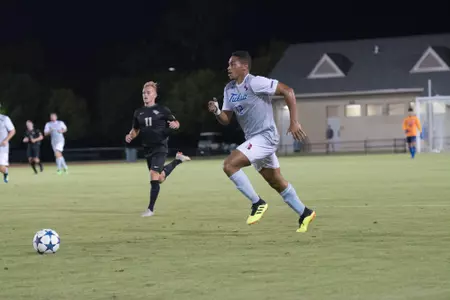 Koray Easterling kicking a soccer ball