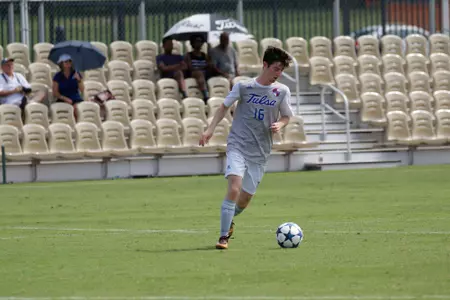 Sean Gavin kicking a soccer ball