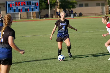 Ashlan Hustava playing soccer
