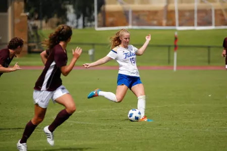 Valiree Morris playing soccer