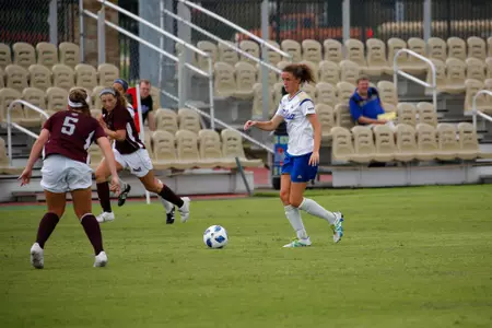 Anna Williams playing soccer