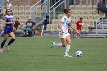 Anna Williams playing soccer