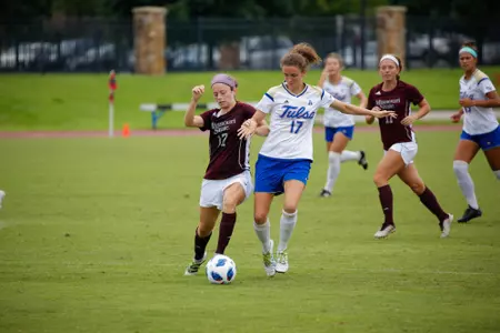 Anna Williams playing soccer