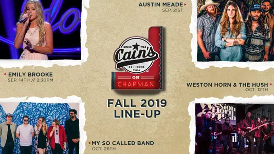 Cain' on Chapman musical lineup for 2019