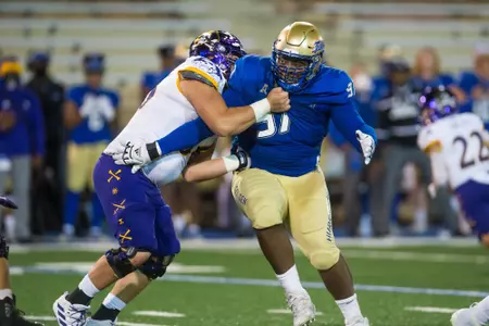 Tulsa Golden Hurricane defensive lineman Tyarise Stevenson (97) East Carolina vs TU - BRETT ROJO/For the University of Tulsa