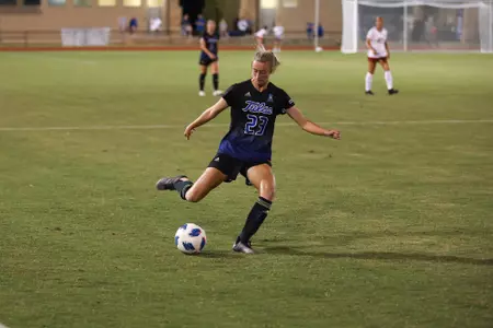 Addyson Guthrie playing soccer
