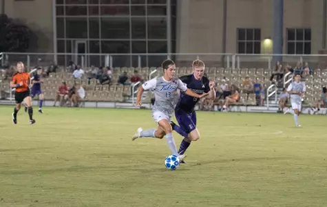 Thomas Wells playing soccer