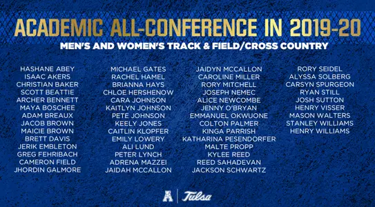 2020 XC/Track Academic Team Graphic