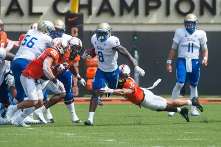 Tulsa Golden Hurricane running back Deneric Prince (8) TU vs OSU - BRETT ROJO/For the University of Tulsa