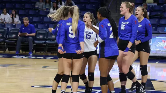 Volleyball team celebration