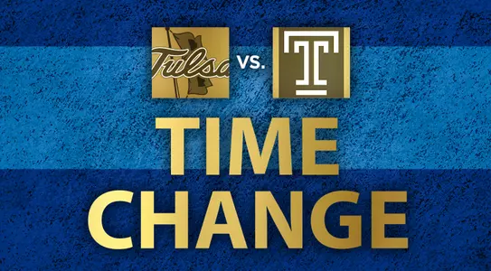 Tulsa-Temple game time change graphic