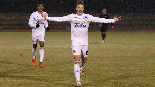 Alex Meinhard after scoring a goal against UCF