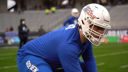 Gabe Cantu playing football