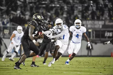 October 3, 2020 - Orlando, FL, U.S: \  during 1st half NCAA football game between the Tulsa Golden Hurricane and the UCF Knights at the Bounce House in Orlando, Fl.  Romeo T Guzman