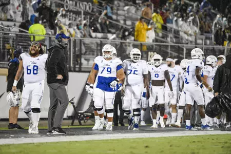 October 3, 2020 - Orlando, FL, U.S: \ during 1st half NCAA football game between the Tulsa Golden Hurricane and the UCF Knights at the Bounce House in Orlando, Fl. Romeo T Guzman