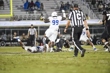 October 3, 2020 - Orlando, FL, U.S: \ during 2nd half NCAA football game between the Tulsa Golden Hurricane and the UCF Knights. Tulsa defeated UCF 34-26 at the Bounce House in Orlando, Fl. Romeo T Guzman