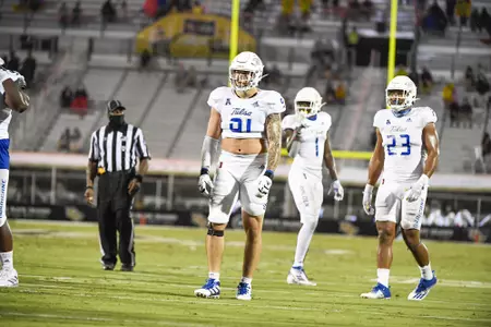 October 3, 2020 - Orlando, FL, U.S: \  during 1st half NCAA football game between the Tulsa Golden Hurricane and the UCF Knights at the Bounce House in Orlando, Fl.  Romeo T Guzman