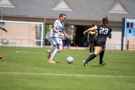 Bree Doeble playing soccer
