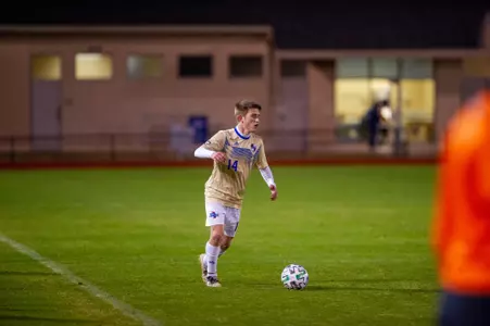 Will Edwards playing soccer