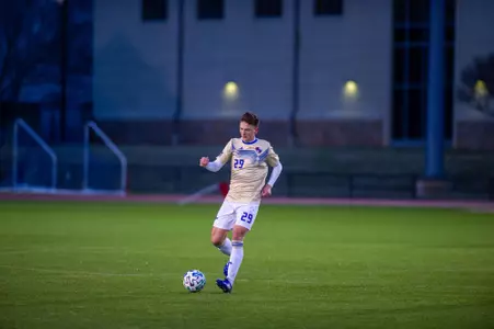 Luke Jeffus playing soccer